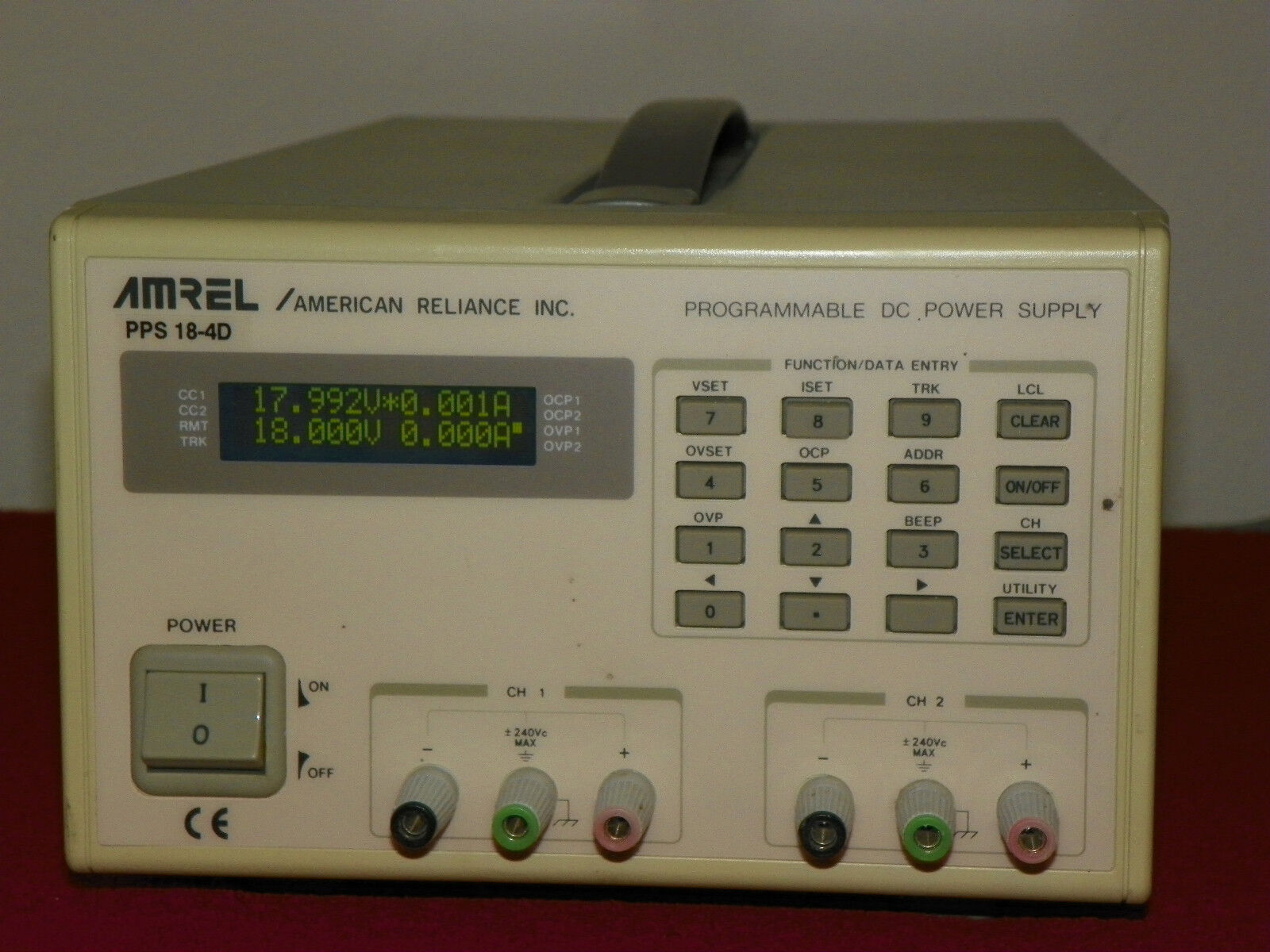 Amrel PPS 18-4D Dual Output Programmable DC Power Supply Amrel PPS 18-4D Dual Output Programmable DC Power Supply